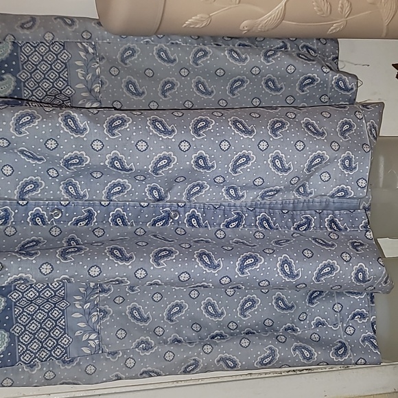 Models Coat vintage Nightgown blue paisley all over print pockets 💙 - Picture 2 of 9